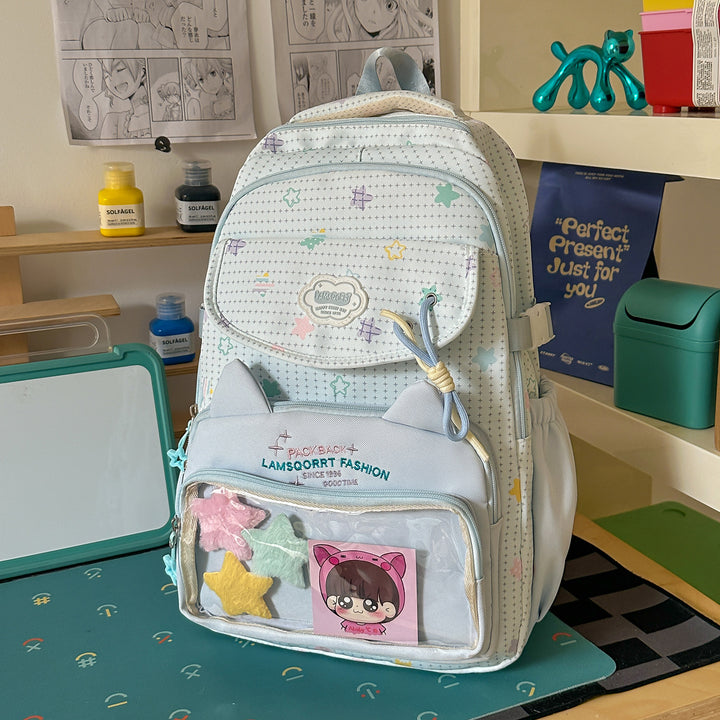 Fun-Printed Canvas Backpack Bowlift