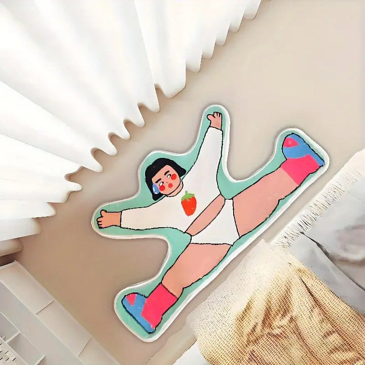 Alien Skateboard Themed Area Rug