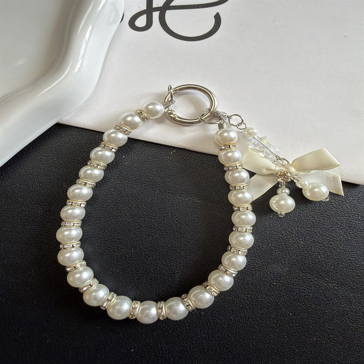 Elegant Pearled Charm Keychain Bowlift