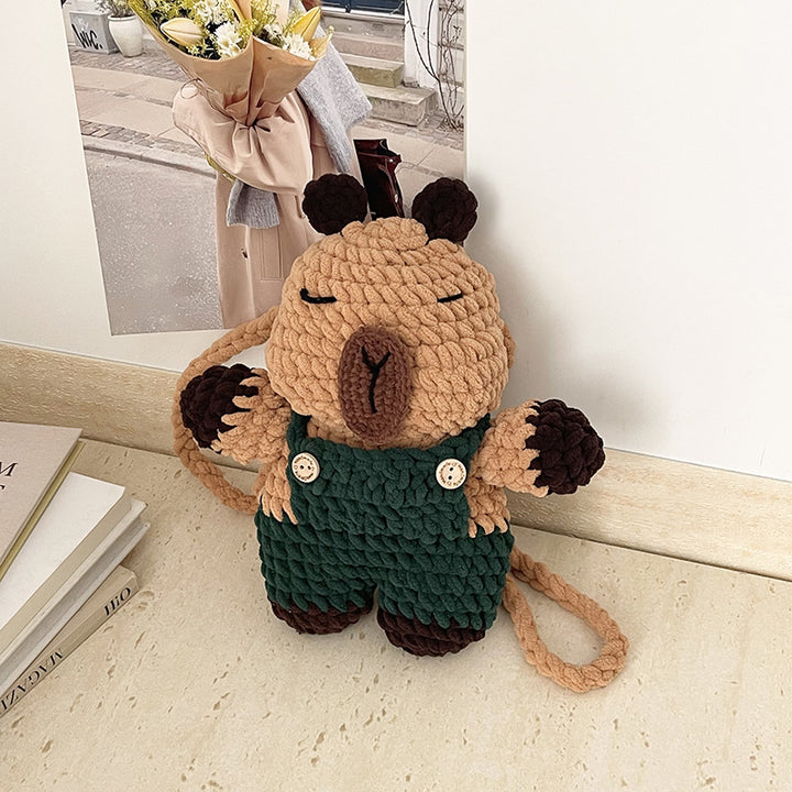 Cute Crochet Mouse Plush Backpack