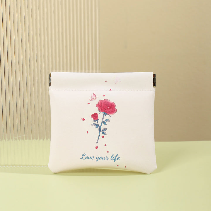 Artistic Floral Print Coin Purse
