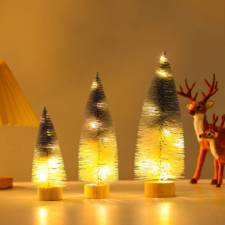 Illuminated Decorative Miniature Christmas Trees Bowlift