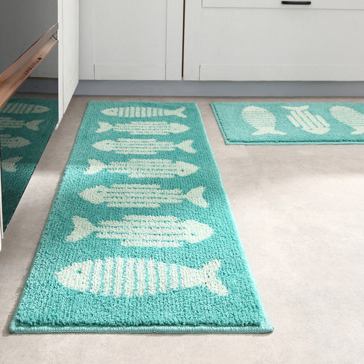 Nautical-Themed Kitchen Runner Mat for Home