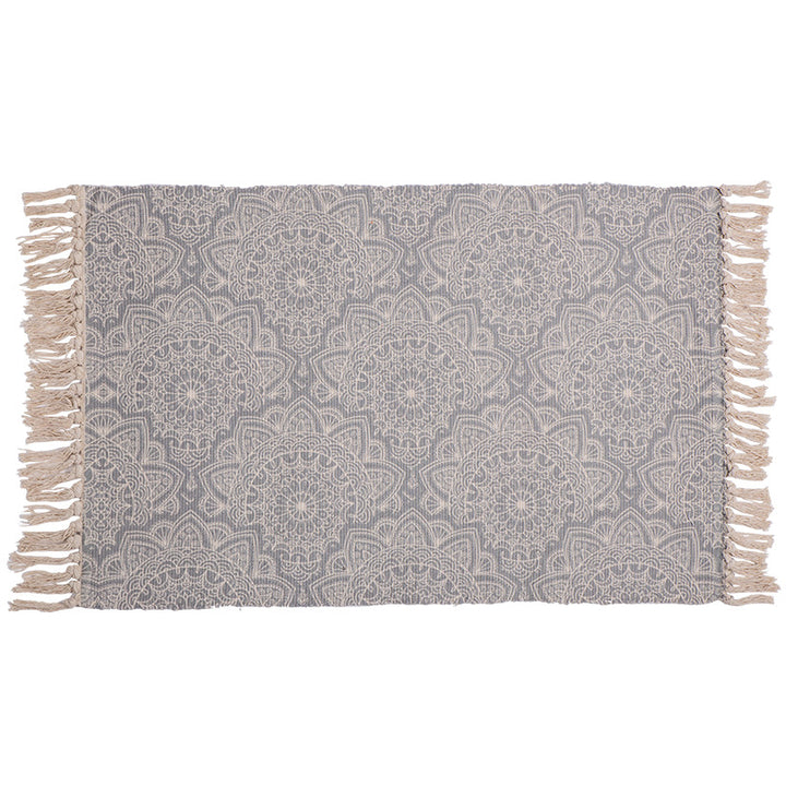 Decorative runner for dining table and console in Boho-Mandala design with fringes Bowlift