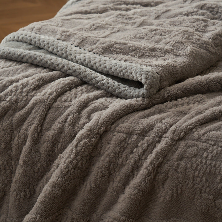 Plush Textured Throw Blanket