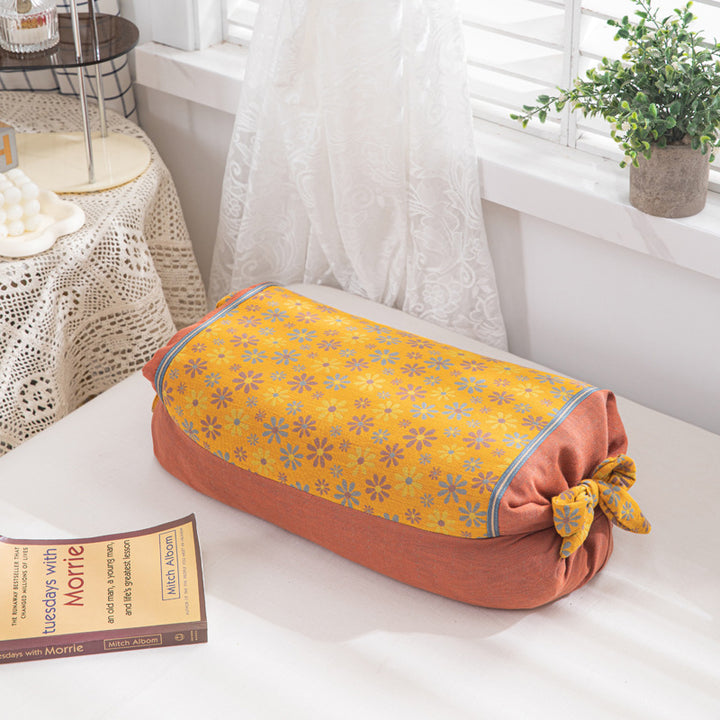 Women Decorative Neck Roll with Floral Pattern Bowlift
