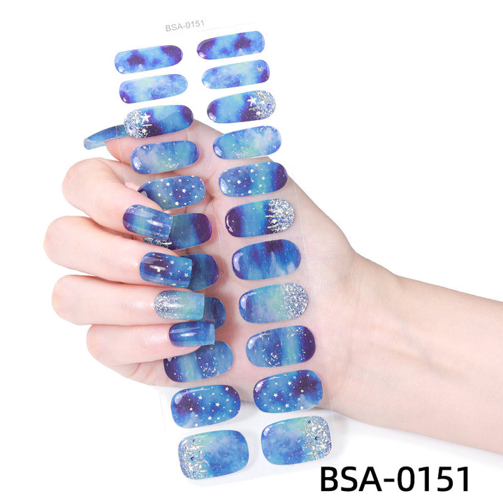 Premium Floral Press-On Nail Wraps