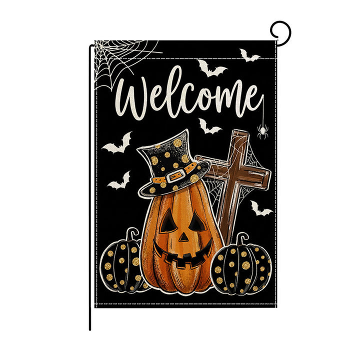 Halloween Welcome Decorative Garden Flag