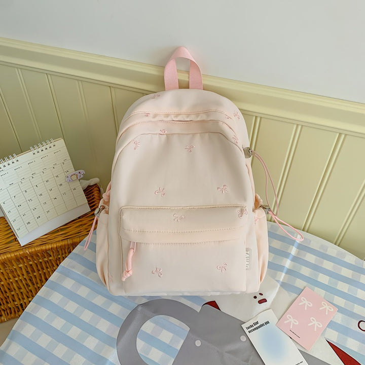 Floral Embroidered Daily Backpack Bowlift