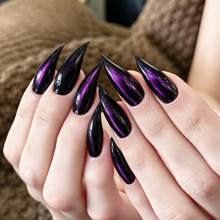 Gothic Stiletto Press-On Nail Art