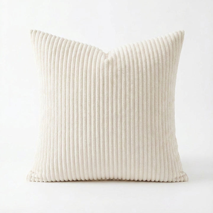 Plush Vertical Corduroy Ribbed Square Throw Pillow Cover