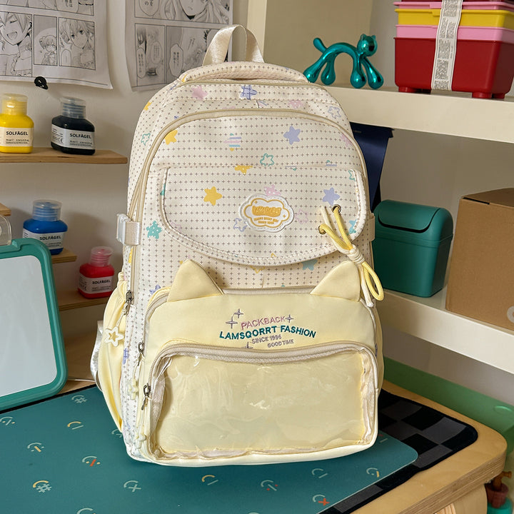 Fun-Printed Canvas Backpack Bowlift