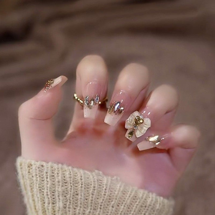 Elegant Floral Design Nail Art Bowlift