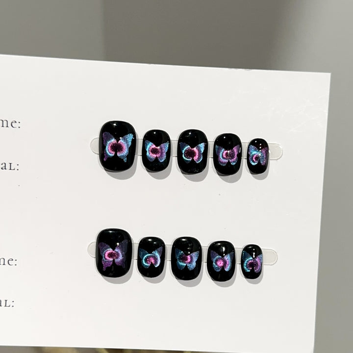 Artistic Butterfly-Themed Press-On Nail Set