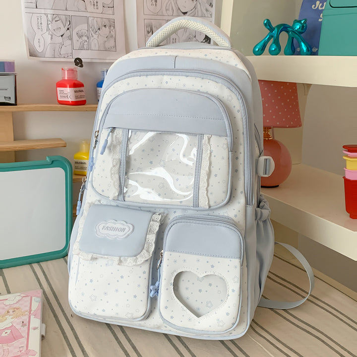 Stylish Star-Print Casual Backpack Bowlift