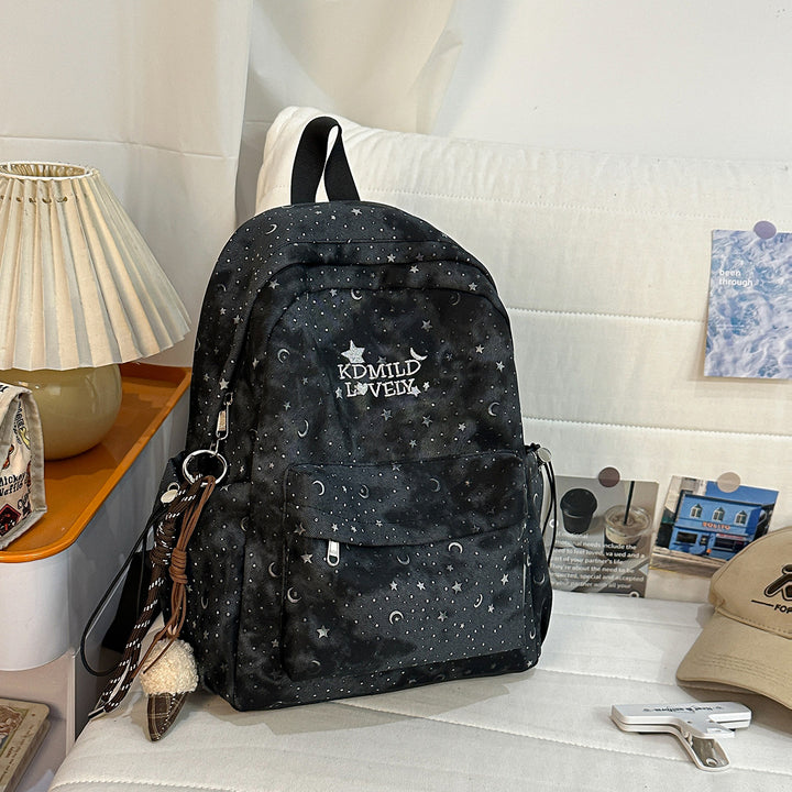 Stylish Starry-Print Backpack Bowlift