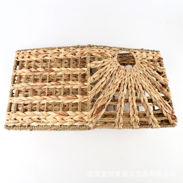 Handwoven Natural Fiber Storage Bin Bowlift