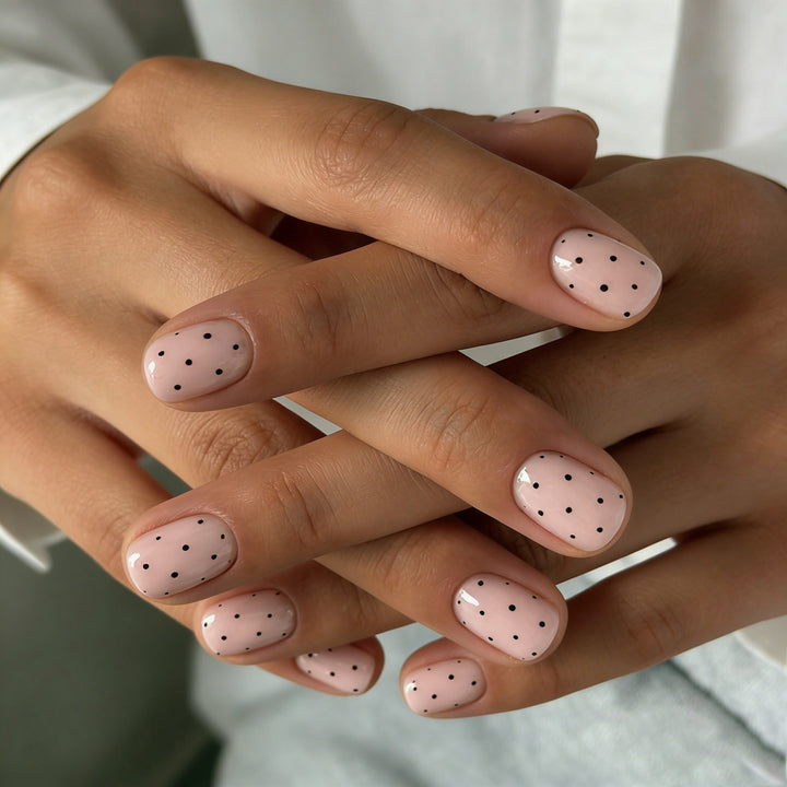 Polka Dot Nail Art Design Bowlift