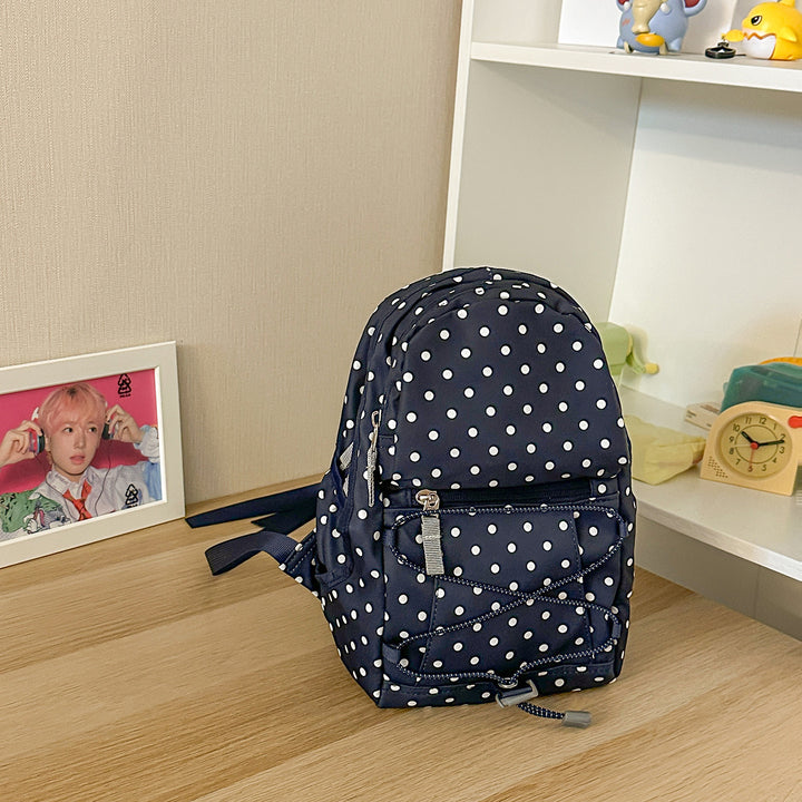 Stylish Polka Dot Backpack Bowlift