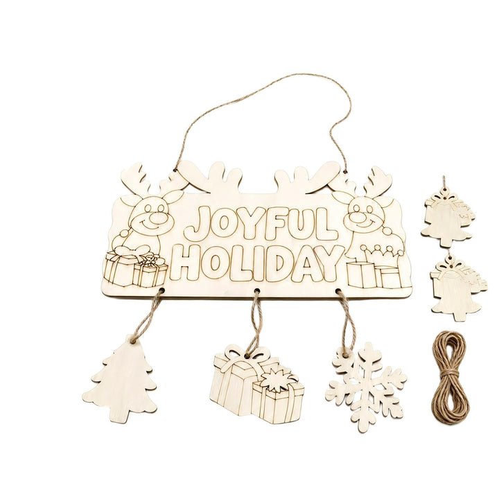Wood Christmas decoration sign
