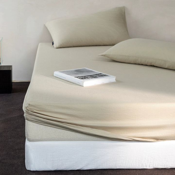 Deep-Fit Stretch Jersey Fitted Sheet Set with Elastic Skirt