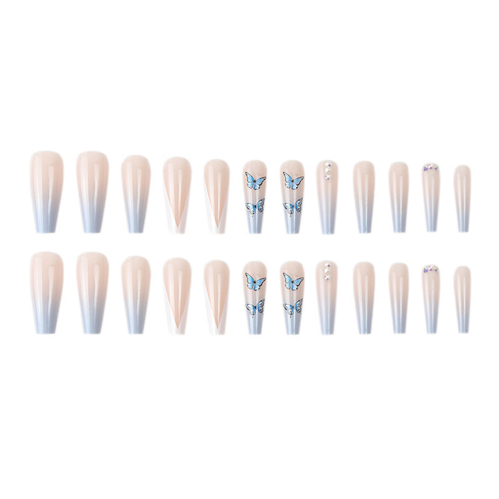 Decorative Butterfly-Design Press-On Nails Bowlift