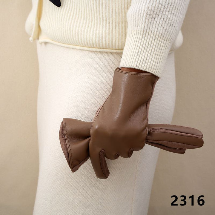 Luxurious Leather Touchscreen Gloves Bowlift