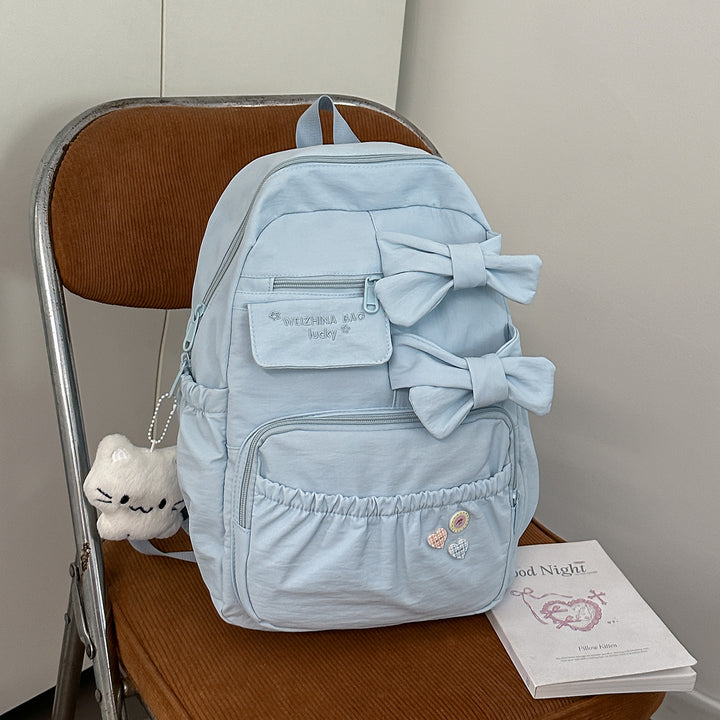 Stylish Bow-Accented Backpack Bowlift