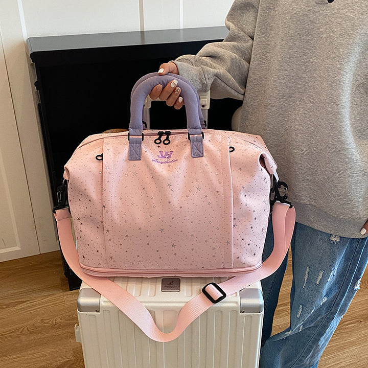 Stylish Star-Print Weekender Bag Bowlift