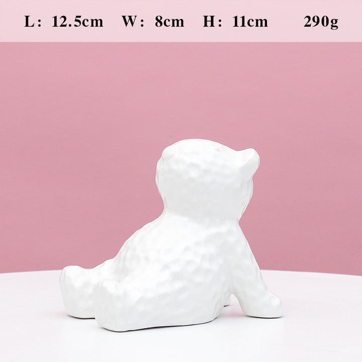Decorative Ceramic Bear Figurine Bowlift