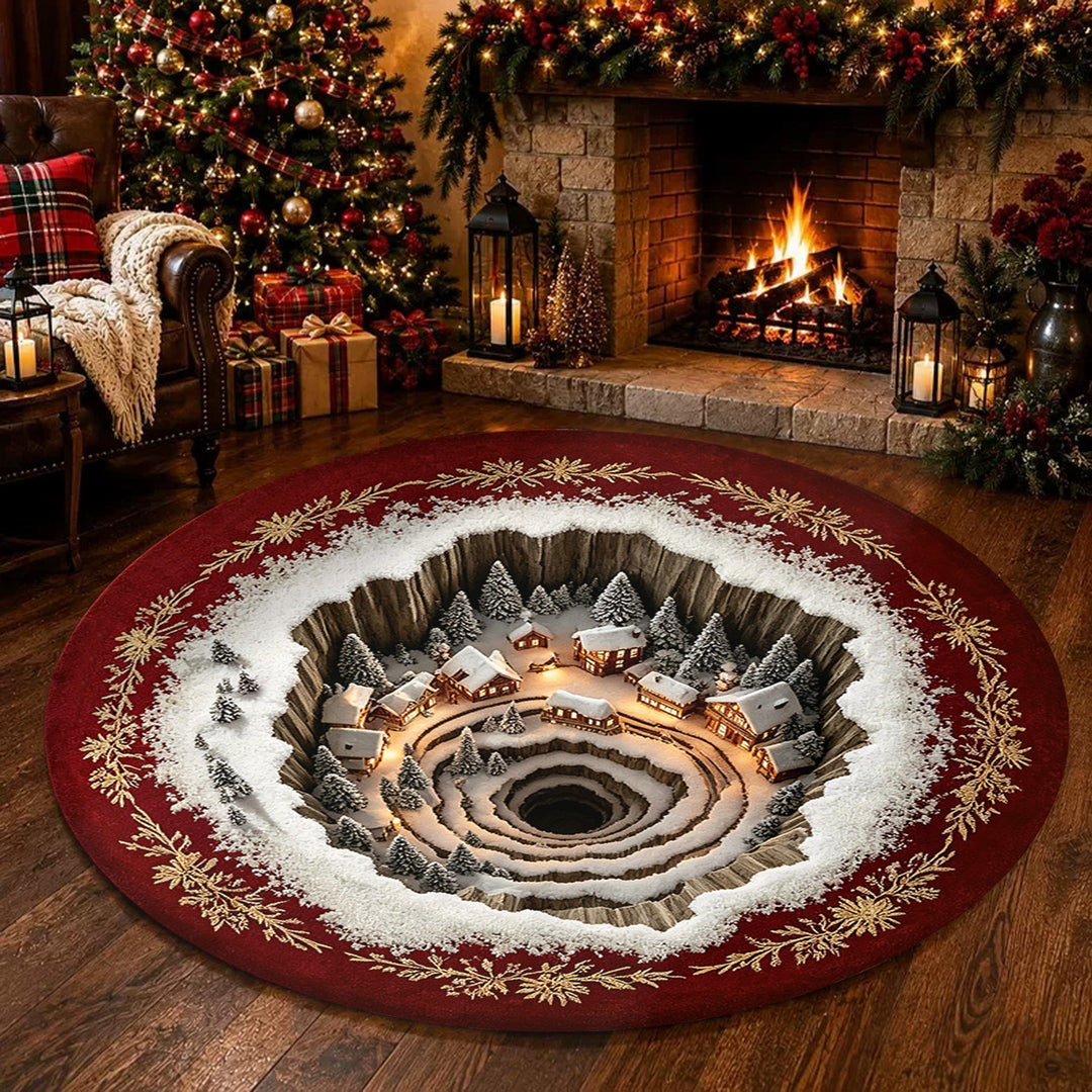 Festive 3D Gnome-Themed Area Rug Bowlift