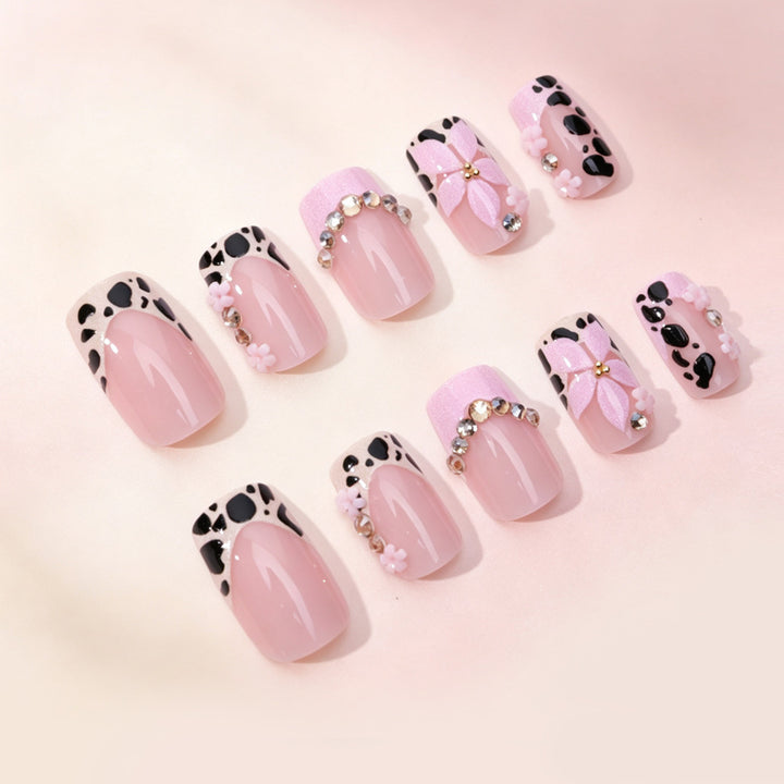 Artistic Patterned Press-On Nails Bowlift