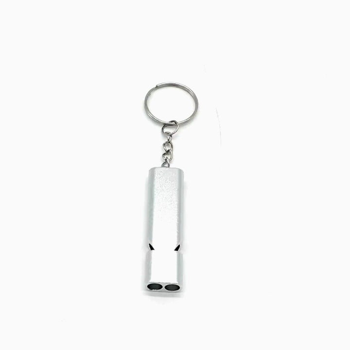Aluminum Dual-Pipe Survival Whistle Keychain Bowlift