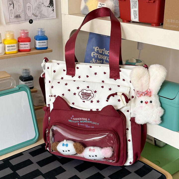 Stylish Water-Resistant Star-Patterned Backpack Bowlift