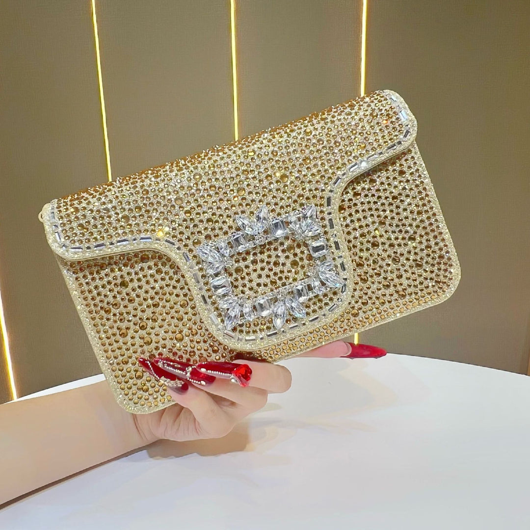 Sparkling Crystal-Embellished Evening Clutch
