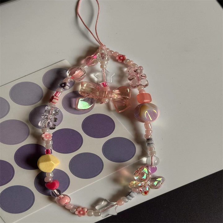 Unique Beaded Charm Phone Lanyard Bowlift
