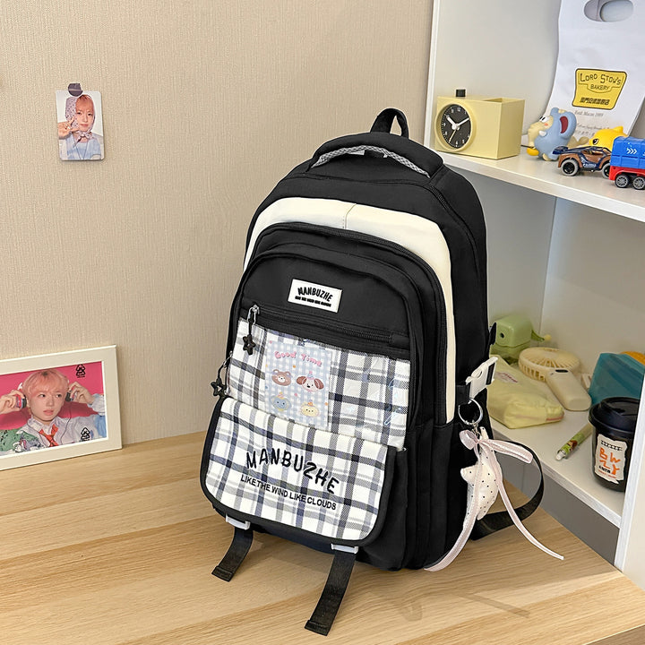 Trendy Spacious Backpack with Transparent Pocket Bowlift