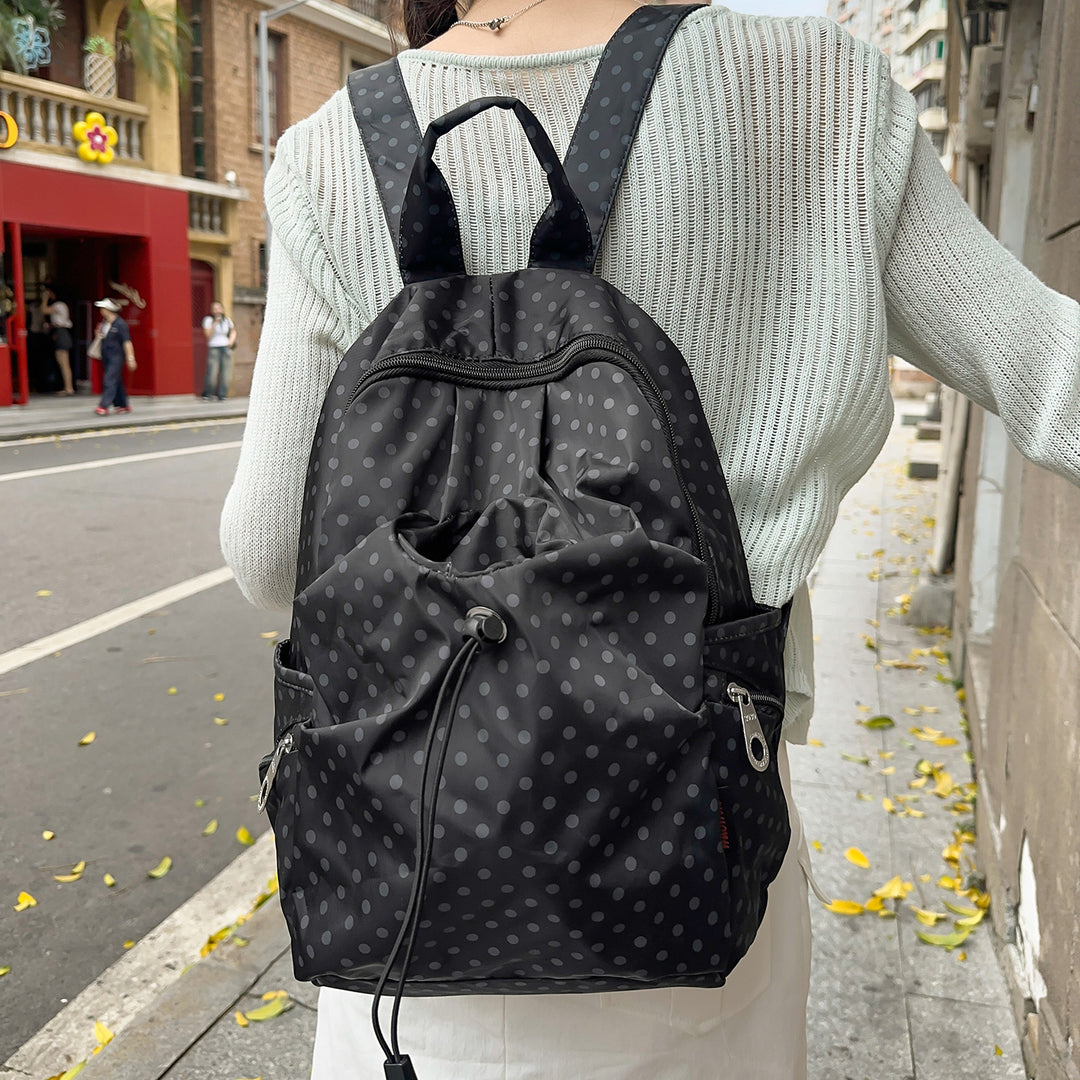 Stylish Polka Dot Patterned Backpack Bowlift 1791205342