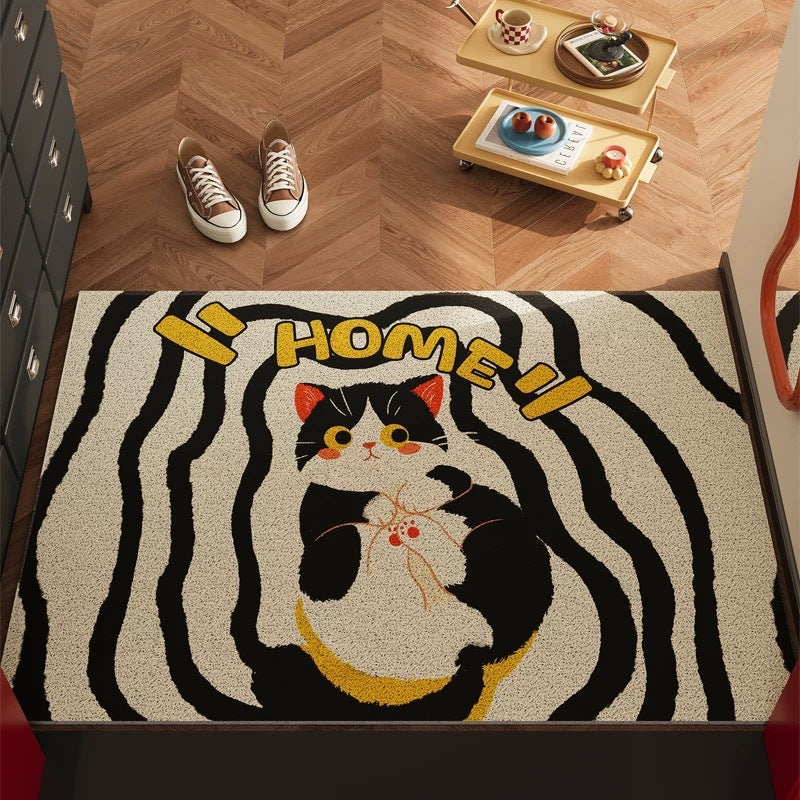 Cat-Themed Decorative Area Mat for Home Decor