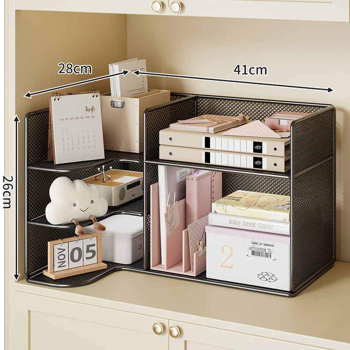 Countertop Mesh Modular Kitchen Storage Organizer with Multi-Compartment Shelves