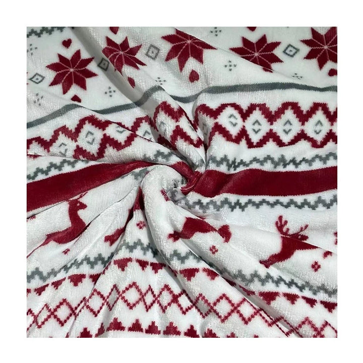Christmas Double Layer Sherpa Flannel Blanket
