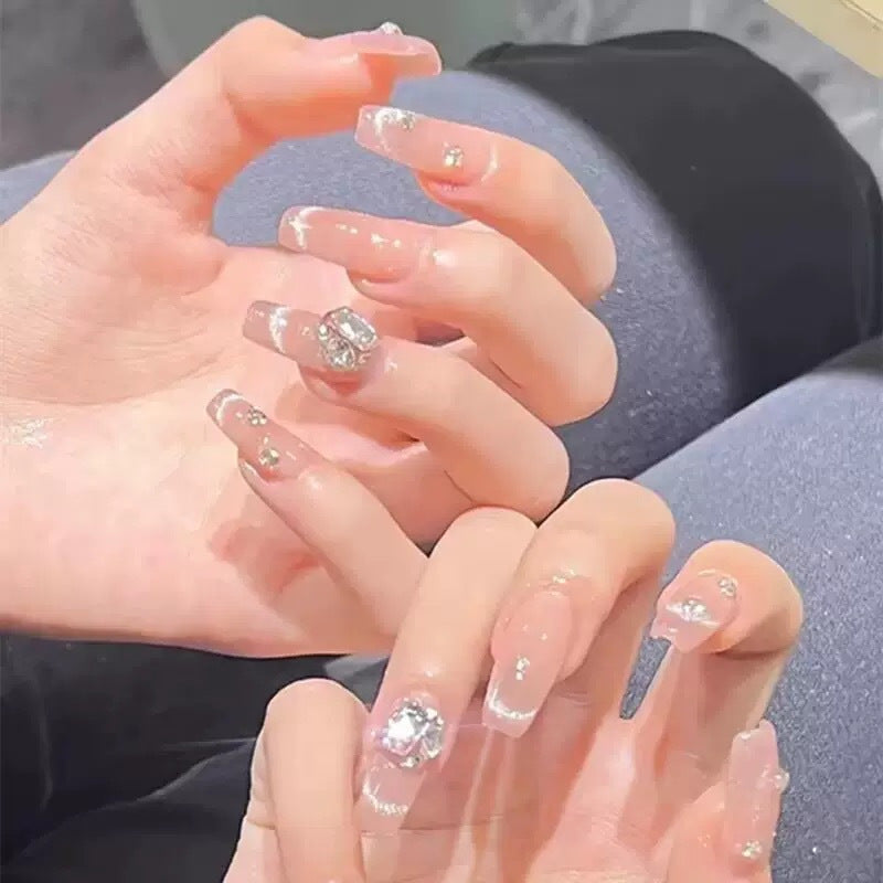 Elegant Glossy Press-On Nail Set  1791774068