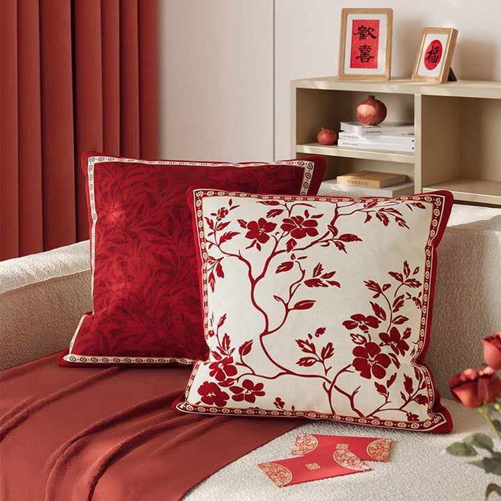 Decorative Floral Pattern Accent Pillow