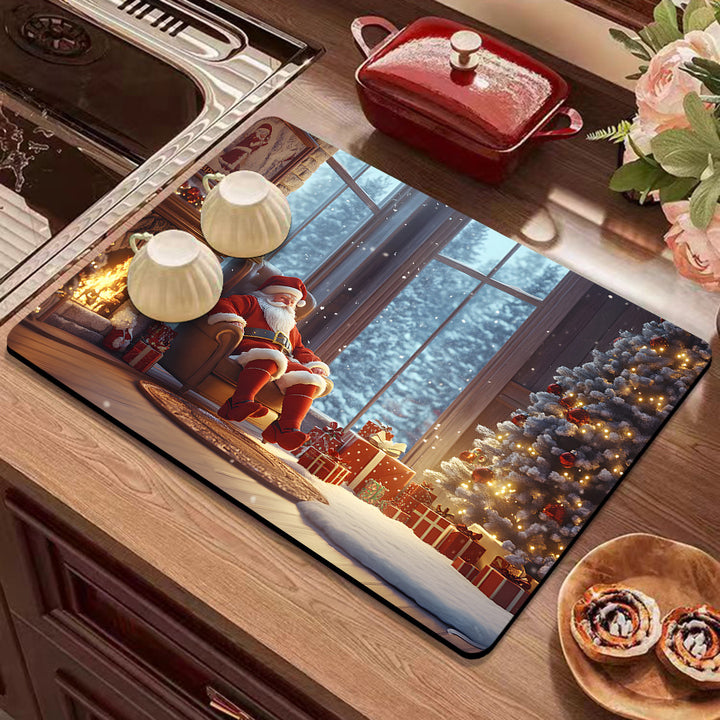 Holiday-Themed Kitchen Mat