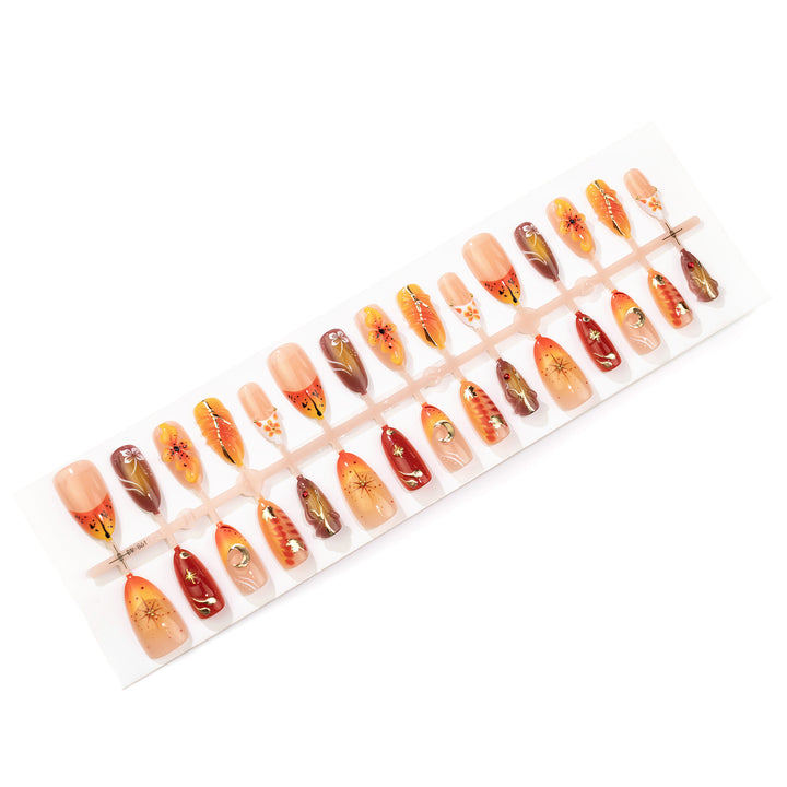 Artistic Nail Art Kit with Autumn-Inspired Designs Bowlift