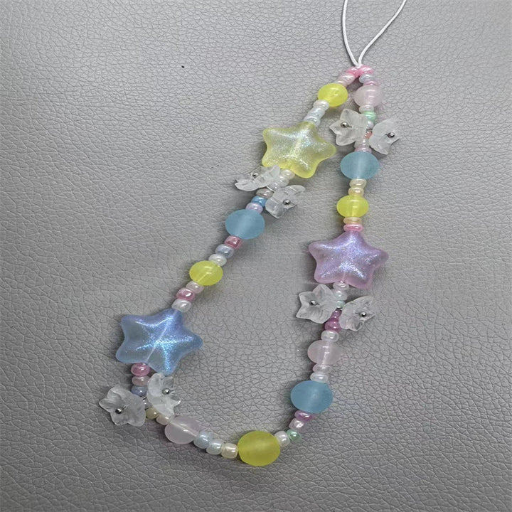 Decorative Star Beaded Eyewear Lanyard Bowlift