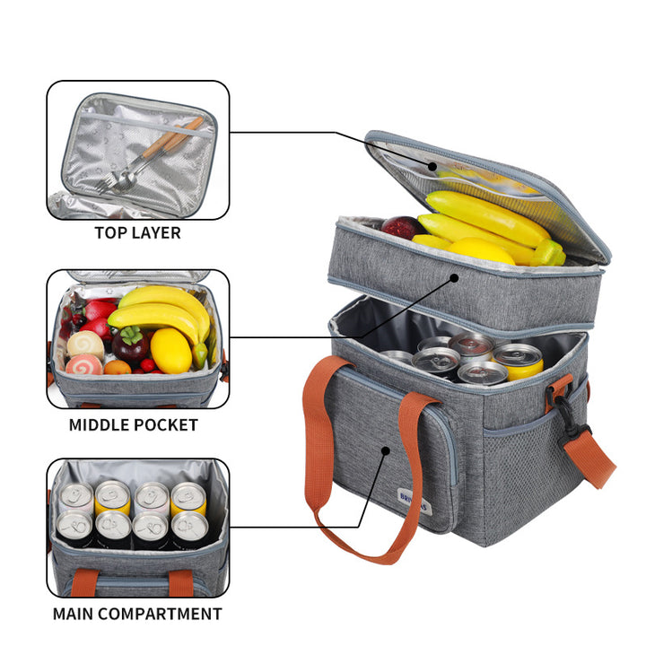 Insulated Food Storage Cooler Tote Bowlift