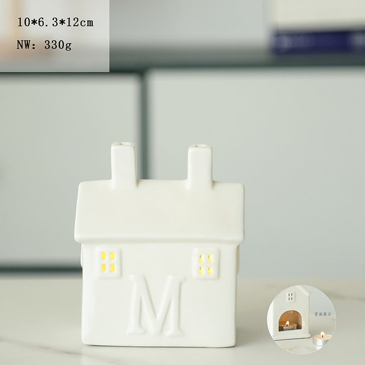 Ceramic House-Shaped Candle Holder Bowlift
