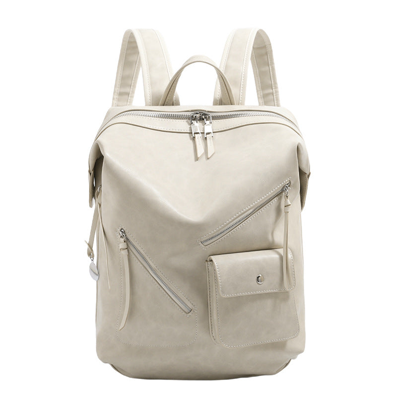 Functional Leather Laptop Backpack