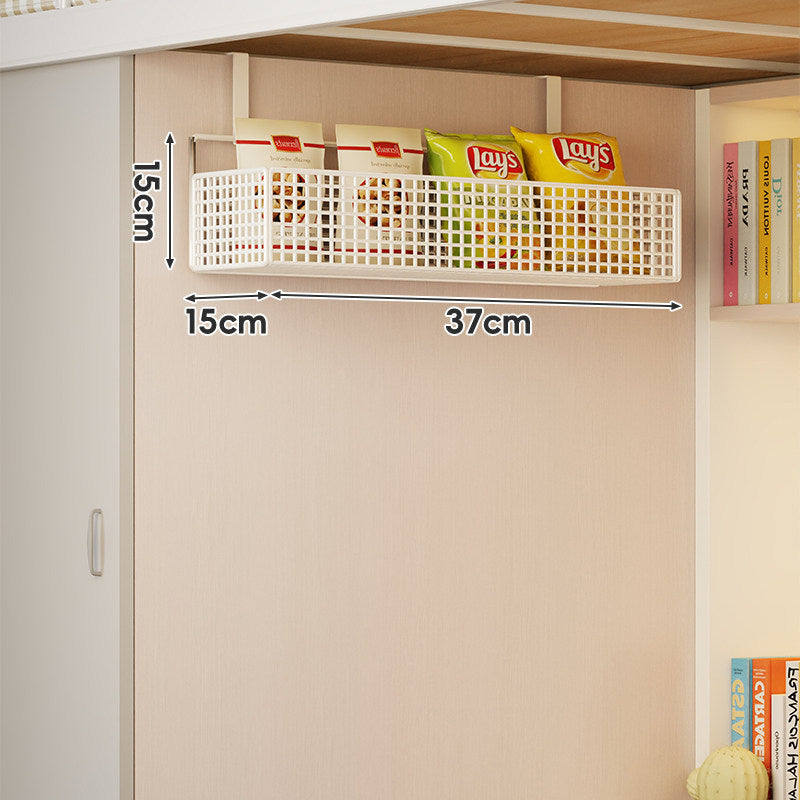 Under-Shelf Double-Tier Ventilated Mesh Hanging Storage Basket for Pantry and Bathroom